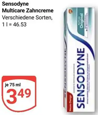 Globus Sensodyne Multicare Zahncreme Angebot