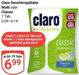 Globus Claro Geschirrspültabs Multi oder Classic Angebot