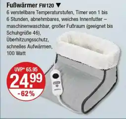 V Markt MEDISANA Fußwärmer FW120 Angebot