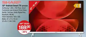 V Markt SHARP 32" Android Smart TV 32FH2EW Angebot