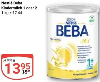 Globus Nestlé Beba Kindermilch 1 oder 2 Angebot