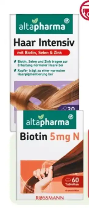 Rossmann Altapharma Haar intensiv Angebot