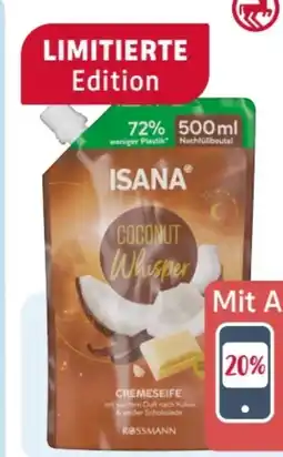 Rossmann Isana Seife im Nachfüllbeutel Angebot