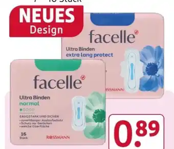 Rossmann Facelle Ultra-Binden normal Angebot