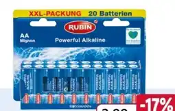 Rossmann Rubin Batterien Mignon AA Angebot