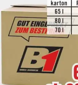 B1 Discount Baumarkt B1 Umzugskarton Angebot
