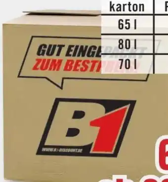 B1 Discount Baumarkt B1 Umzugskarton Angebot