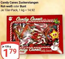 Globus Candy Canes Zuckerstangen Rot-weiß oder Bunt Angebot