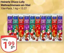 Globus Heinerle Choco-Lolly Weihnachtsmann am Stiel Angebot
