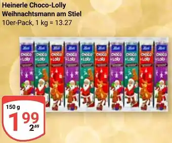 Globus Heinerle Choco-Lolly Weihnachtsmann am Stiel Angebot