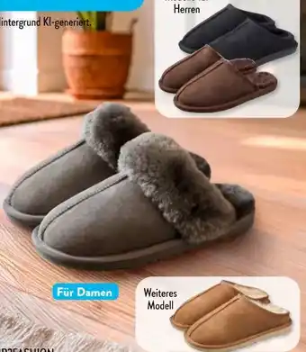 Aldi Süd Up2Fashion Damen Lammfell-Hausschuhe Angebot