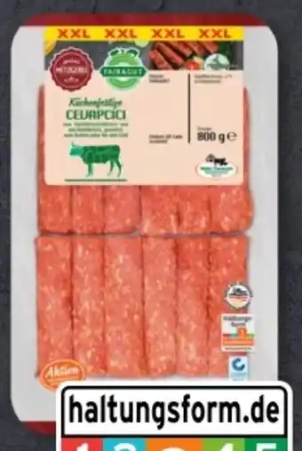 Aldi Süd Fair & Gut Cevapcici XXL Angebot