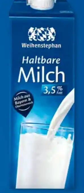 Aldi Süd Weihenstephan Haltbare Milch Angebot