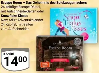 Globus Escape Room - Das Geheimnis des Spielzeugsmachers oder Snowflake Kisses Angebot