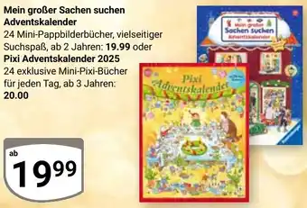 Globus Mein großer Sachen suchen Adventskalender oder Pixi Adventskalender 2025 Angebot