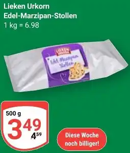 Globus Lieken Urkorn Edel-Marzipan-Stollen Angebot