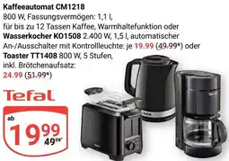Globus Tefal Kaffeeautomat CM1218 oder Wasserkocher KO1508 Angebot