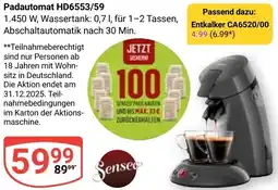 Globus Senseo Padautomat HD6553/59 Angebot