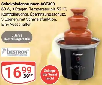 Globus Bestron Schokoladenbrunnen ACF300 Angebot