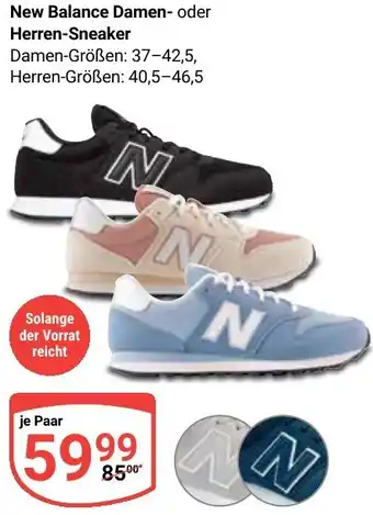 Globus New Balance Damen oder Herren-Sneaker Angebot
