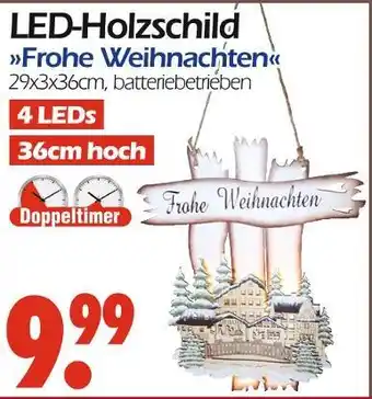 Wreesmann Led-holzschild frohe weihnachten Angebot