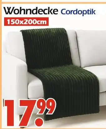 Wreesmann Wohndecke cordoptik Angebot