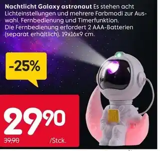 Rusta Nachtlicht galaxy astronaut Angebot