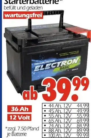 Wreesmann Electron basic starterbatterie Angebot
