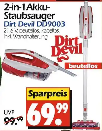 Wreesmann Dirt devil 2-in-1 akku-staubsauger dd9003 Angebot
