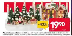 Rusta Adventsleuchter forest und village Angebot
