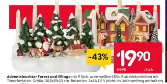 Rusta Adventsleuchter forest und village Angebot