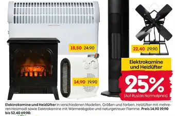Rusta Elektrokamine und heizlüfter Angebot
