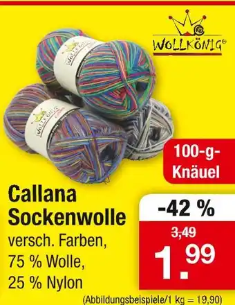 Zimmermann Wollkönig callana sockenwolle Angebot