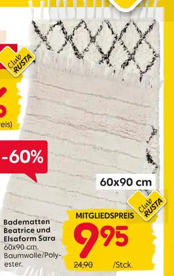 Rusta Badematten beatrice und elsaform sara Angebot