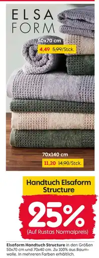 Rusta Elsaform handtuch structure Angebot
