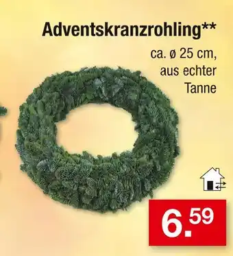 Zimmermann Adventskranzrohling Angebot