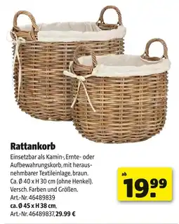 Hagebau Rattankorb Angebot