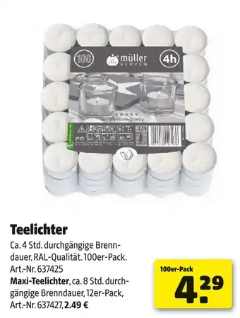 Hagebau Teelichter Angebot