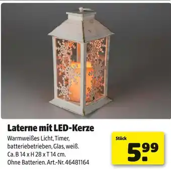 Hagebau Laterne mit led-kerze Angebot