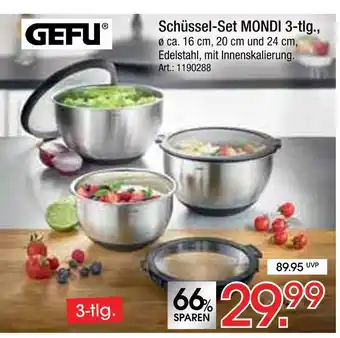 Zurbrüggen Gefu schüssel-set mondi 3-tlg Angebot