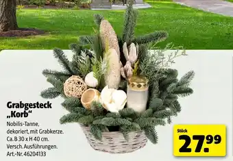 Hagebau Grabgesteck korb Angebot