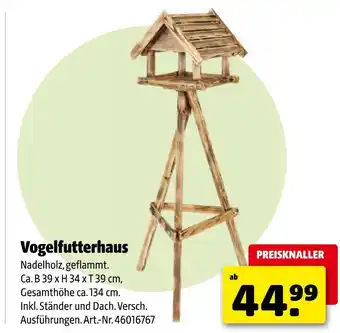 Hagebau Vogelfutterhaus Angebot