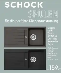 Zurbrüggen Schock einbauspüle typos d100s cristalite nero Angebot