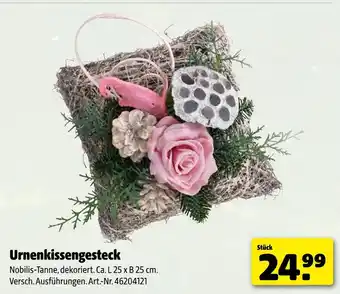 Hagebau Urnenkissen gesteck Angebot