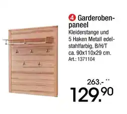 Zurbrüggen Garderobenpaneel Angebot