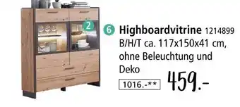 Zurbrüggen Hom'in highboardvitrine Angebot