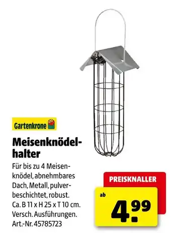Hagebau Gartenkrone meisenknödelhalter Angebot