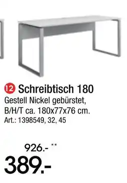 Zurbrüggen Schreibtisch 180 Angebot
