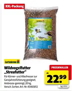 Hagebau Gartenkrone wildvogelfutter streufutter Angebot
