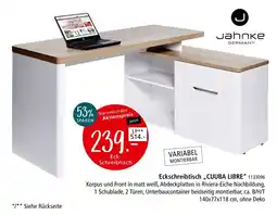Zurbrüggen Jahnke eckschreibtisch cuuba libre Angebot
